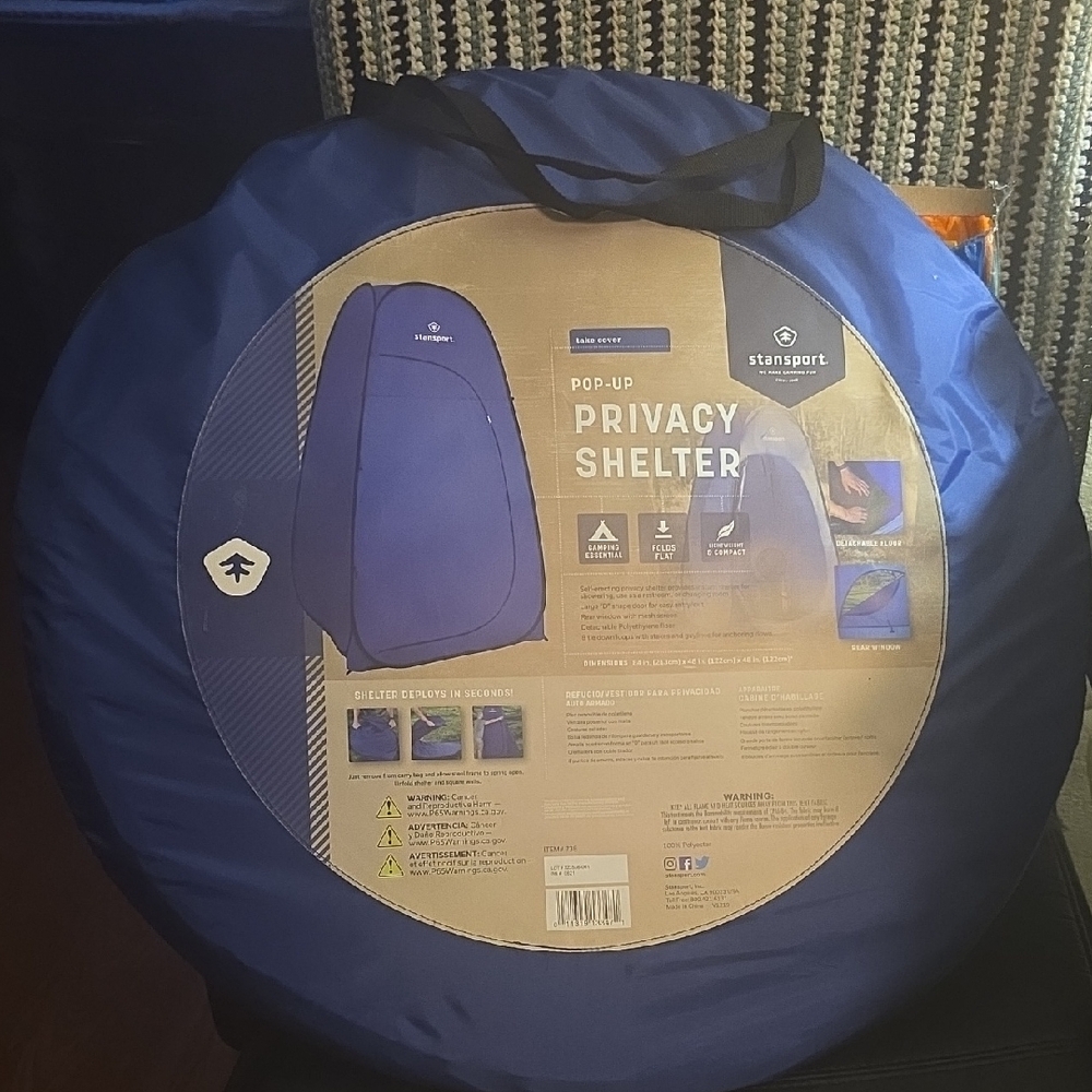 Stansport Blue Pop-Up Privacy Shelter